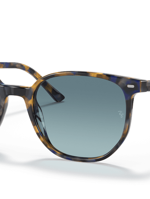 Ray-Ban Sunglasses Unisex Elliot - Tortoise Frame Blue Lenses 52-19