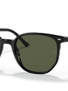 Ray-Ban Sunglasses Unisex Elliot - Shiny Black Frame Green Lenses 54-19