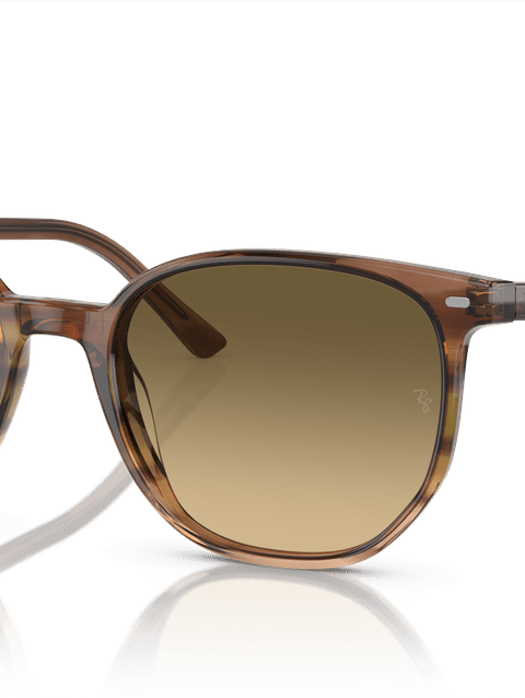 Ray-Ban Sunglasses Unisex Elliot - Striped Brown Frame Brown Lenses 54-19