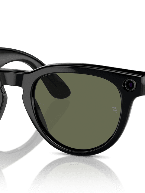 Ray-Ban Meta Headliner Smart Glasses Black Frame Green Lenses