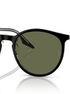 Ray-Ban Sunglasses Unisex Rb2204 - Black On Transparent Frame Green Lenses 51-20 Polarized