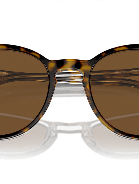 Ray-Ban Sunglasses Unisex Rb2204 - Havana On Transparent Frame Brown Lenses 51-20 Polarized