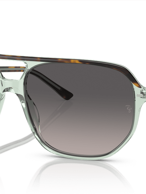 Ray-Ban Sunglasses Unisex Bill One - Havana On Transparent Green Frame Grey Lenses 57-16 Polarized