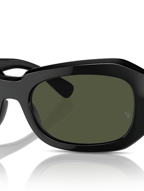 Ray-Ban Sunglasses Unisex Beate - Black Frame Green Lenses 56-20