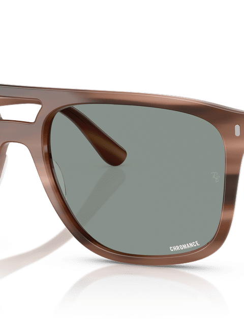 Ray-Ban Sunglasses Unisex Rb2213ch Chromance - Havana Brown Frame Blue Lenses 55-20 Polarized