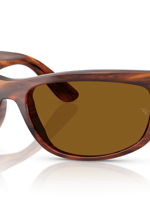 Ray-Ban Sunglasses Unisex Mega Balorama - Striped Havana Frame Brown Lenses 60-19