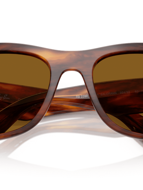 Ray-Ban Sunglasses Unisex Mega Balorama - Striped Havana Frame Brown Lenses 60-19