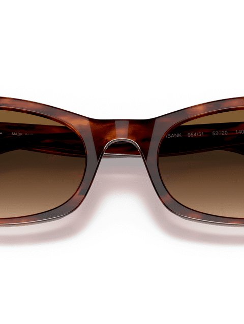 Lady Burbank Clear/Brown Gradient Polished Striped Havana