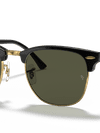 Ray-Ban Sunglasses Unisex Clubmaster Classic - Black Frame Green Lenses 55-19