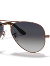 Ray-Ban Sunglasses Unisex Aviator @collection - Bronze-copper Frame Blue Lenses 58-14 Polarized